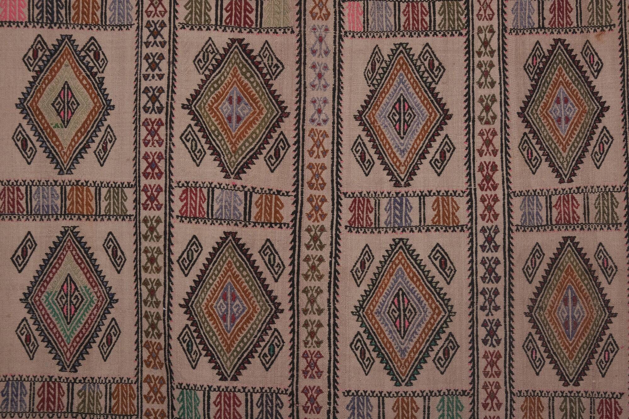 Vintage Turkish kilim handwoven 161x226 cm