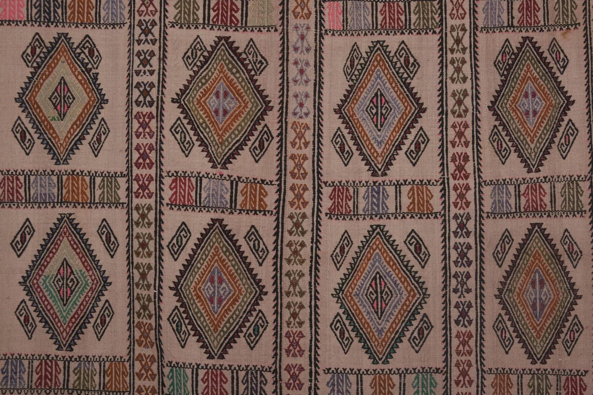 Kilim turc vintage tissé main 161x226 cm