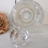 Cut glass liqueur carafe with a faceted stopper