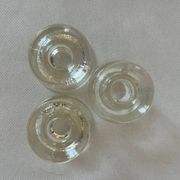 Lot de 3 bougeoirs en verre