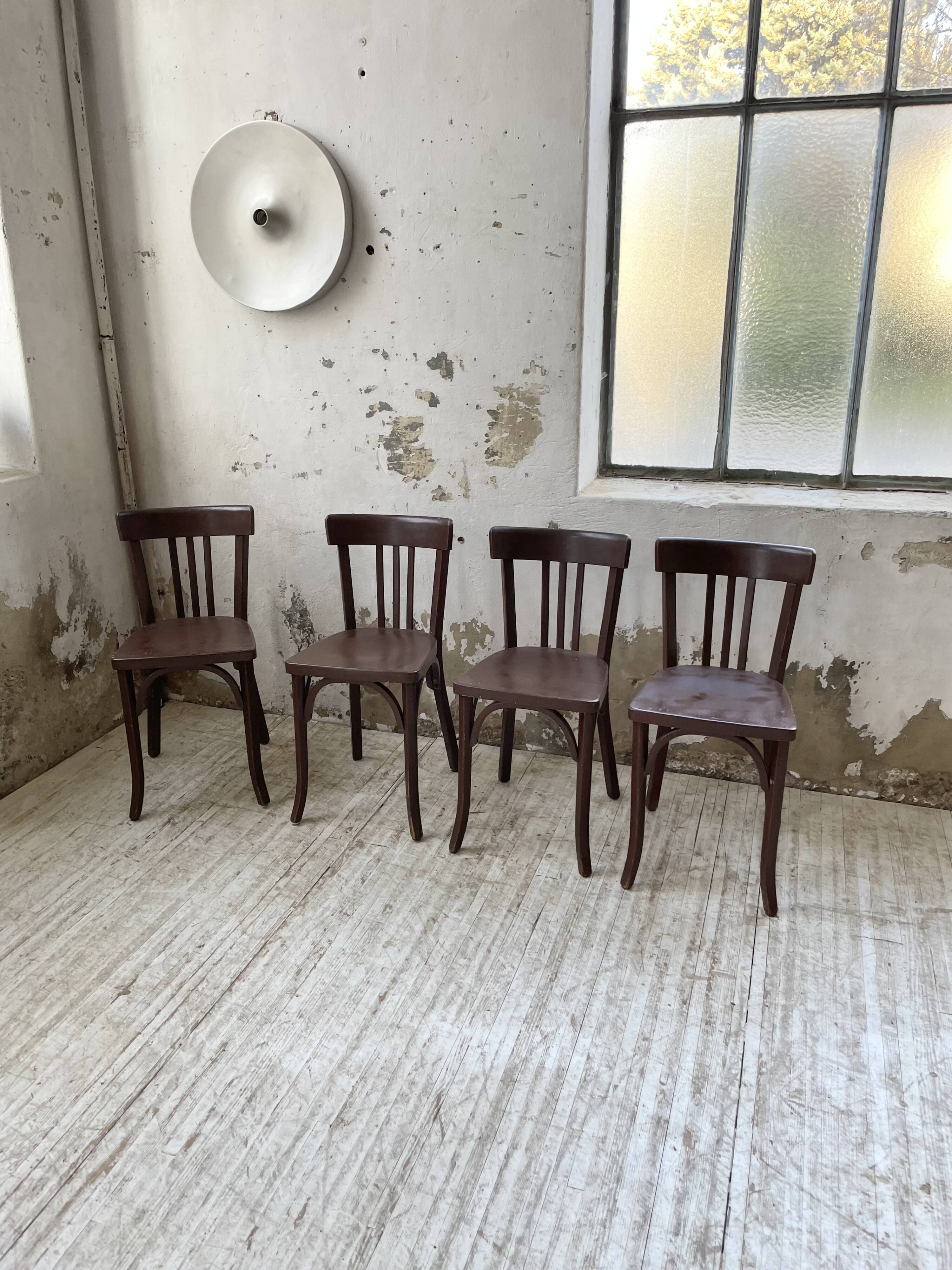 Set of 4 Baumann bistro chairs