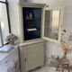 Corner display cabinet from the 1950s