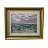 Scandinavian modern painting, 1960s, Oil on panel