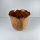 Brown earthenware flowerpot with ribbed leaf effect, 1960/70