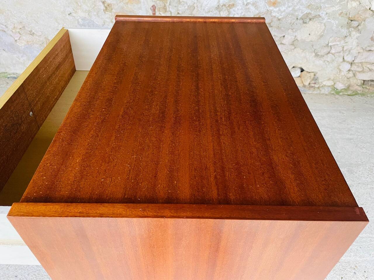 High chest of drawers with 5 drawers, Scandinavian style, circa 60's