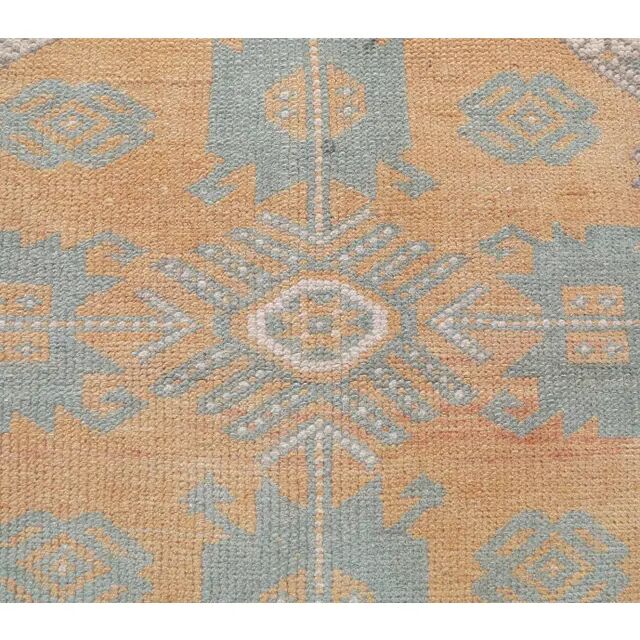 1970s Turkish Hand-Knotted Wool Runner Rug 92x175
