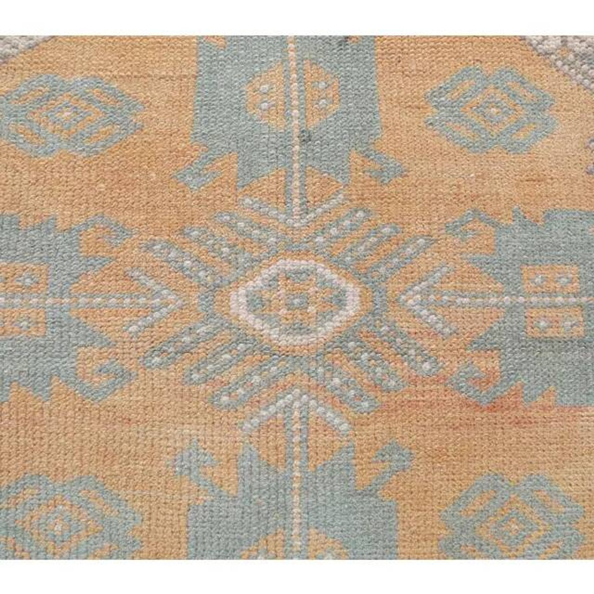 1970s Turkish Hand-Knotted Wool Runner Rug 92x175