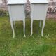 Pair of 1-drawer bedside tables, Louis XV style, Luxembourg green