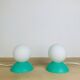 Paire de lampes boules style memphis, années 80