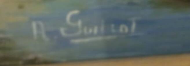 A large painting signed alvaro guillot