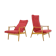 Set of two adjustable armchairs, Thon, 1970