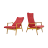 Set of two adjustable armchairs, Thon, 1970