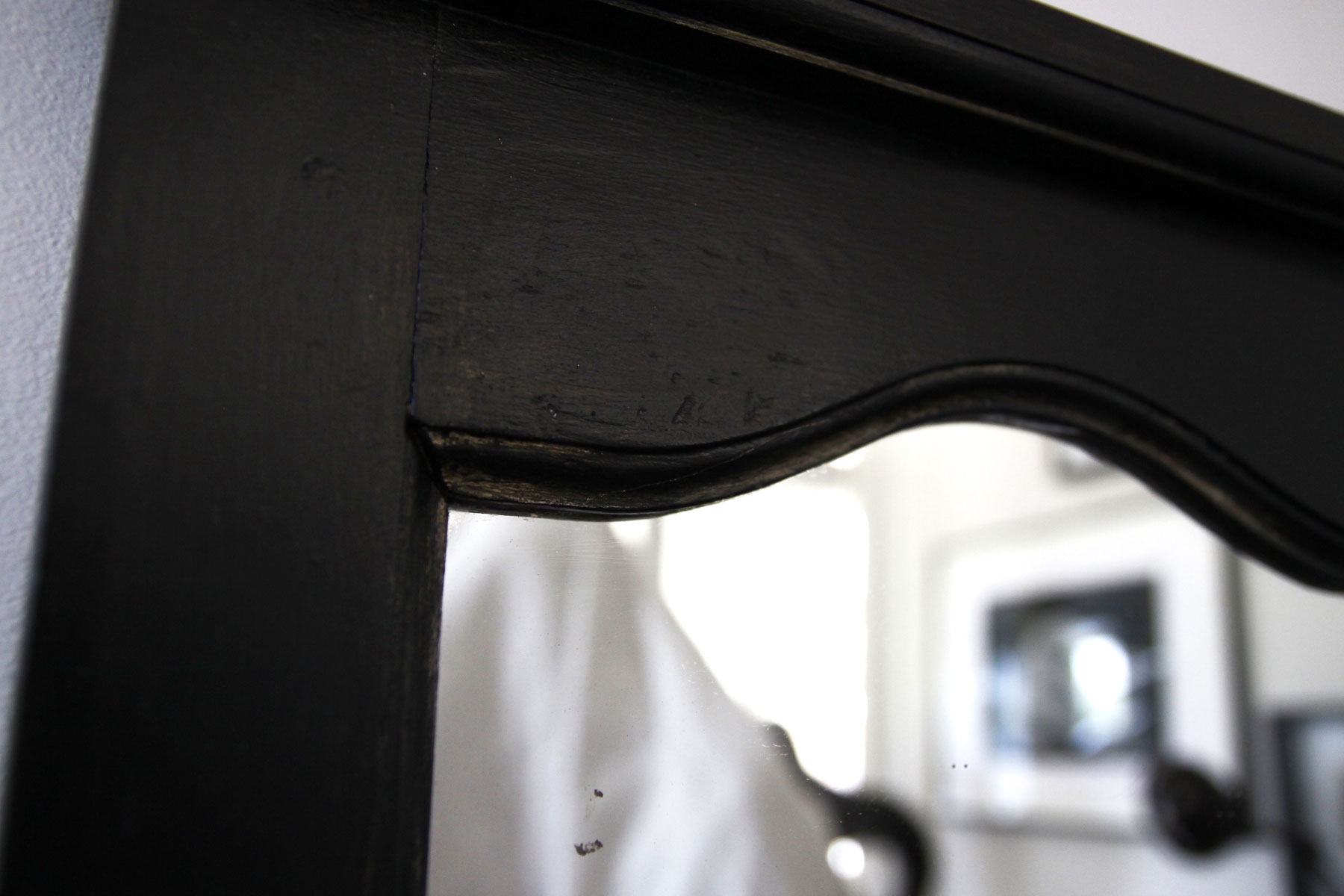 Old-air patinated black mirror 54x38cm