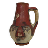 Iddeqi Kabyle pottery, Kabyle pitcher, Berber. Kabyle folk art. The 50's