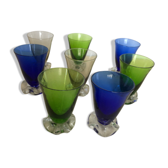 Set of eight liqueur glasses