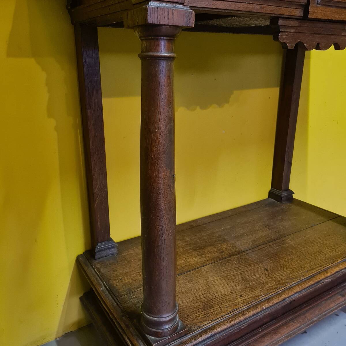 Antique French Oak Table Cabinet, Partly 18th Century