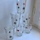 Set of 6 water glasses card games 70s