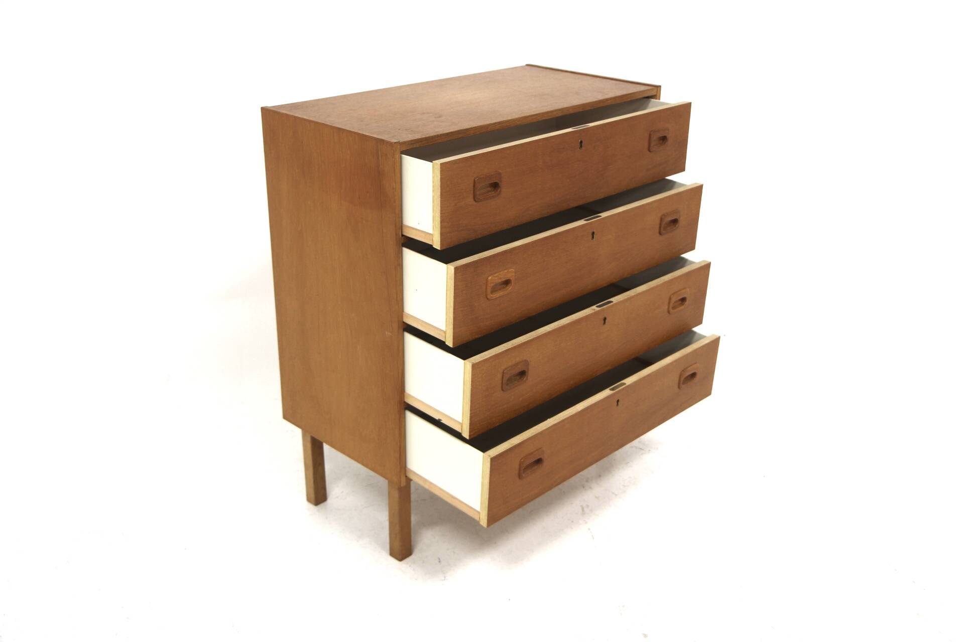 Scandinavian oak chest of drawers, bedside table, Sweden, 1970