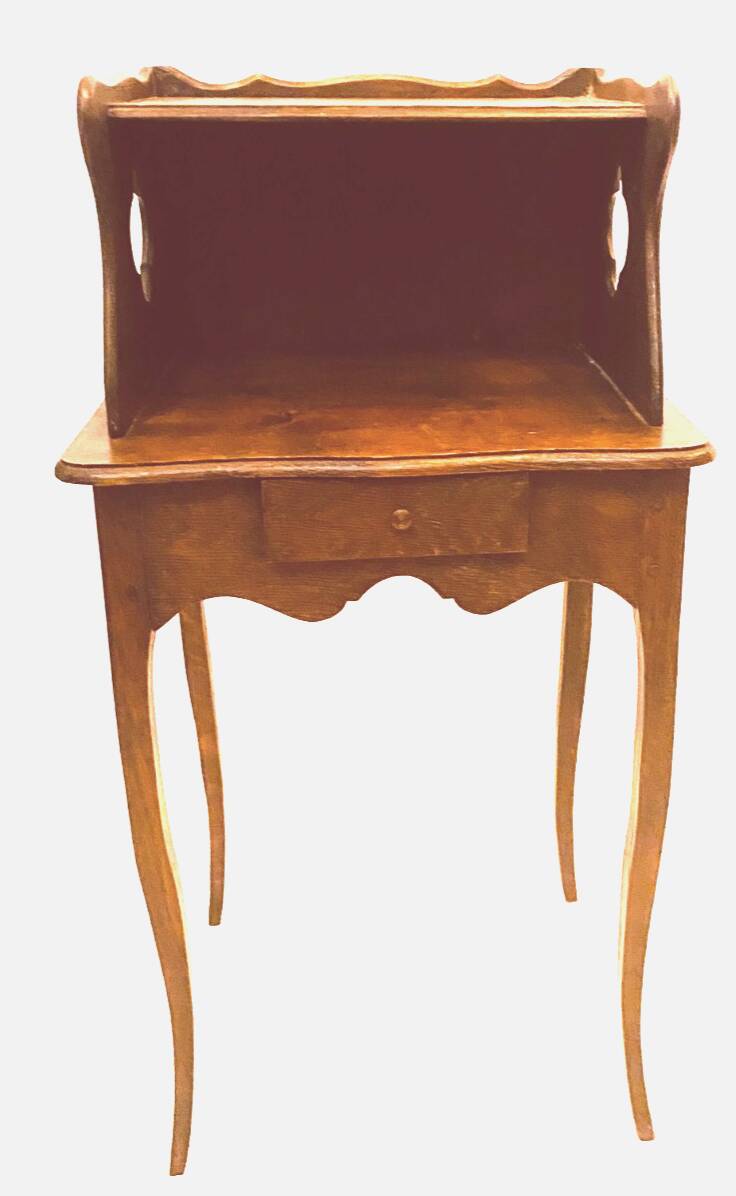 Louis XV style bedside table in solid oak 19th century