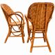 Ensemble de jardin vintage en rotin tressé –table ronde et 4 fauteuils