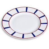 6 assiettes desset basque bleu et rouge