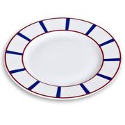 6 blue and red Basque dessert plates