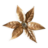Floral applique by Willy Daro, Hollywood Regency style, 1970.
