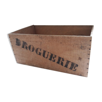 Caisse en bois Droguerie