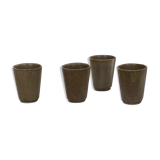 4 old sandstone cups