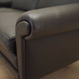 Canapé en cuir marron, design danois, années 60, designer : Aage Christiansen, manu