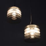 Set of 2 'Duett' pendant lamps / Bent Gantzel-Boysen / Ikea / 1980s / Danish postmodern design