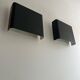 Pair of vintage Doria Leuchten wall lights, matte black, Germany 1970s
