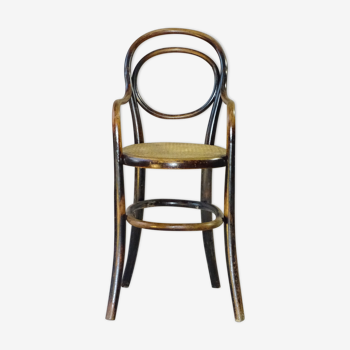 High baby chair, Thonet 1890, bistro, canned