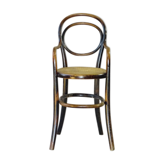 High baby chair, Thonet 1890, bistro, canned