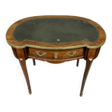 Louis XV style kidney-shaped desk with marquetry on all sides, circa 1850