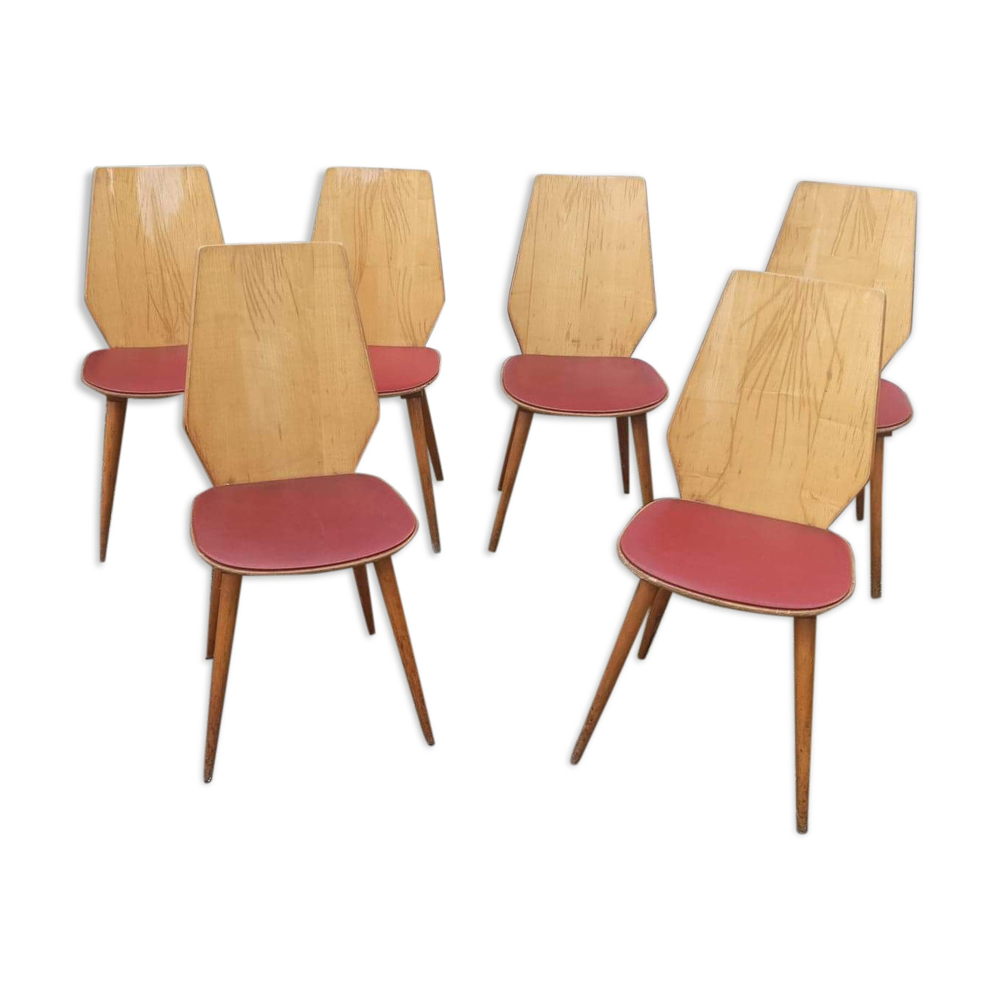 6 vintage Baumann chairs by Max Bill 50s