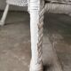 Banquette en rotin blanc