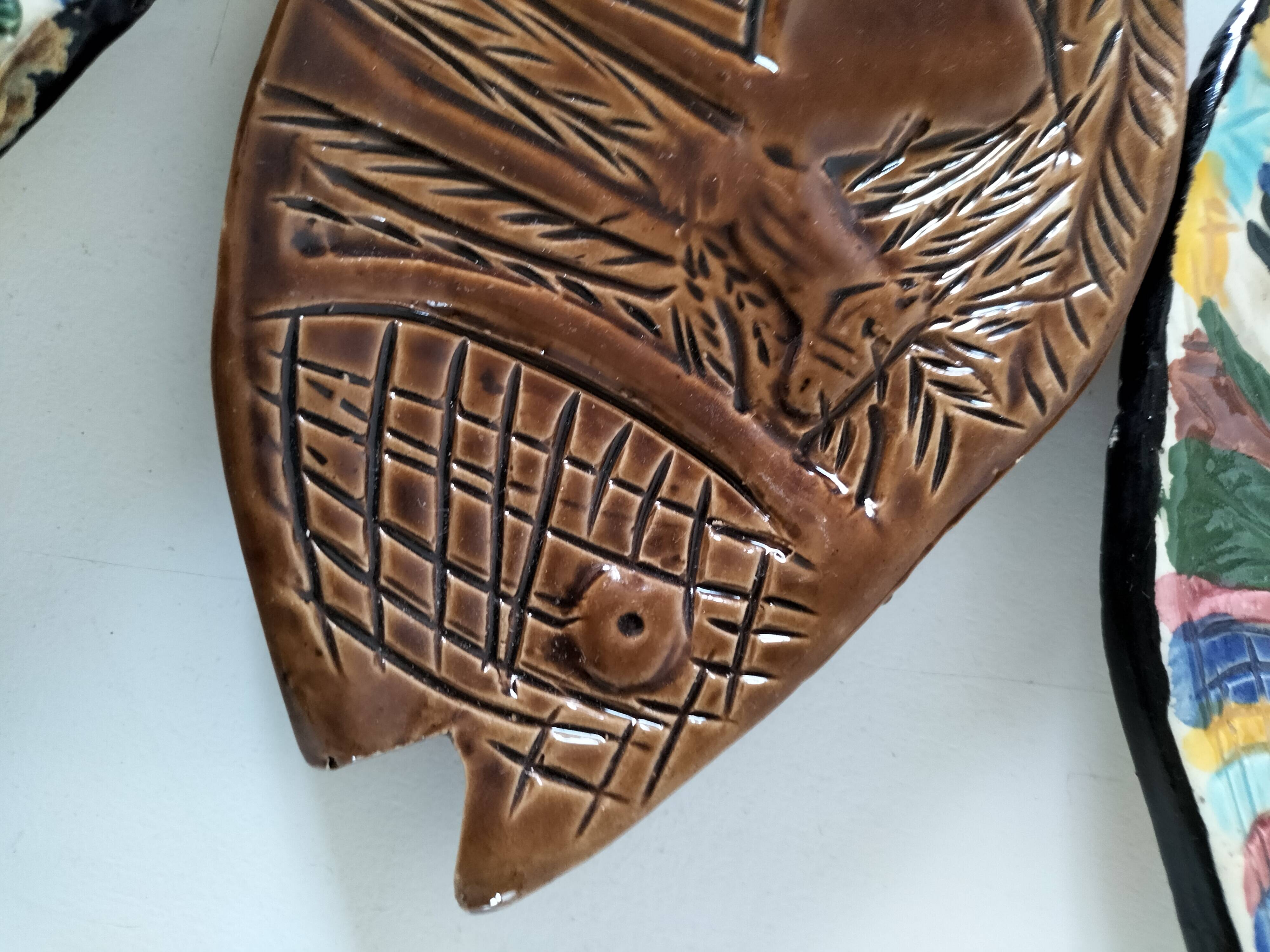 Trio of handcrafted ceramics from Nabeul (Tunisia)