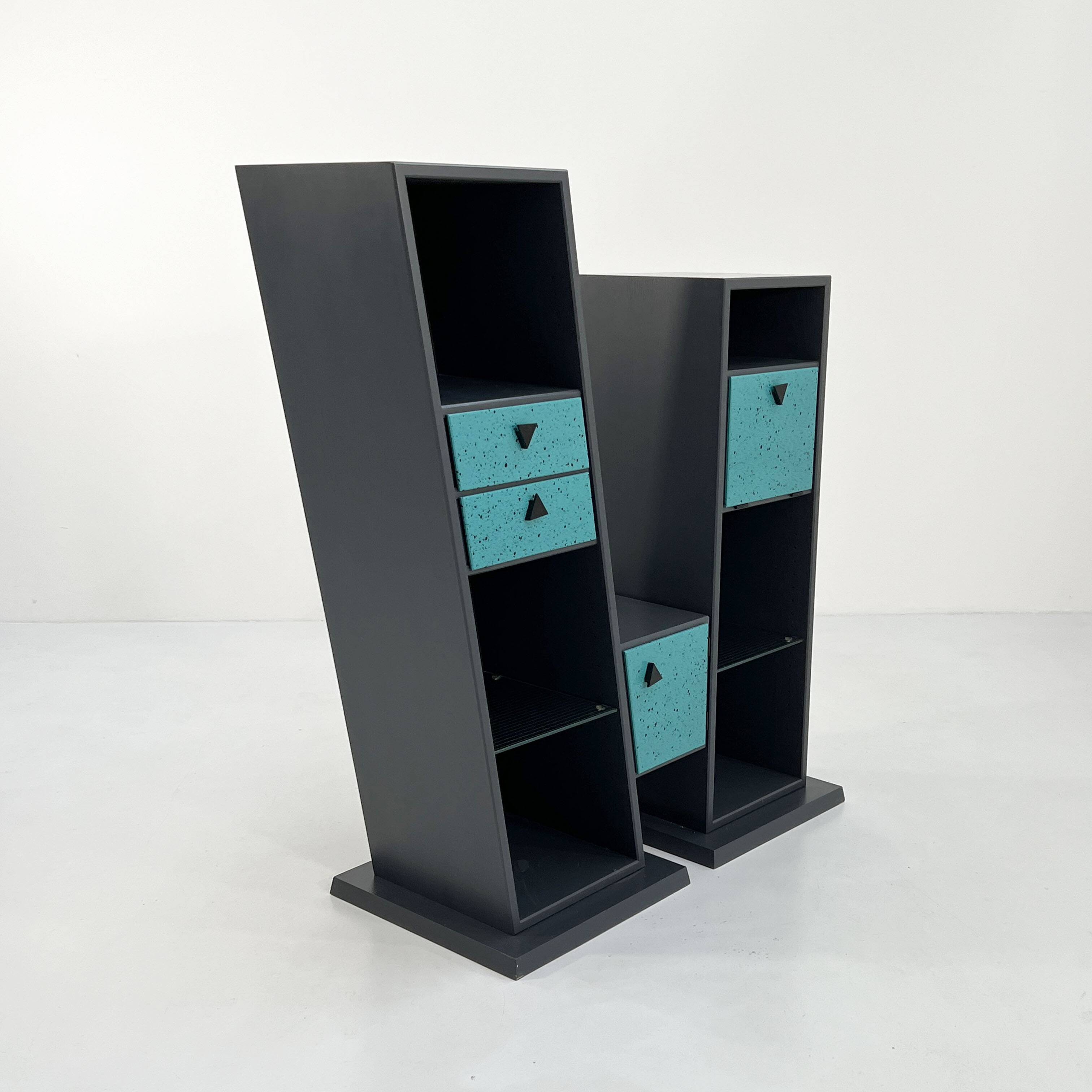 Postmodern freestanding bookcase, 1980s