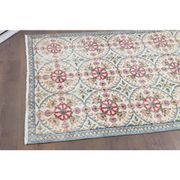 1970s Turkish Oushak Handmade Wool Cotton Beige Area Rug 101x191