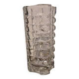 vase triangle verre taillé france J.G. Durand luminarc vintage 1970