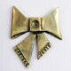 Brass bow tie candle holder 1970
