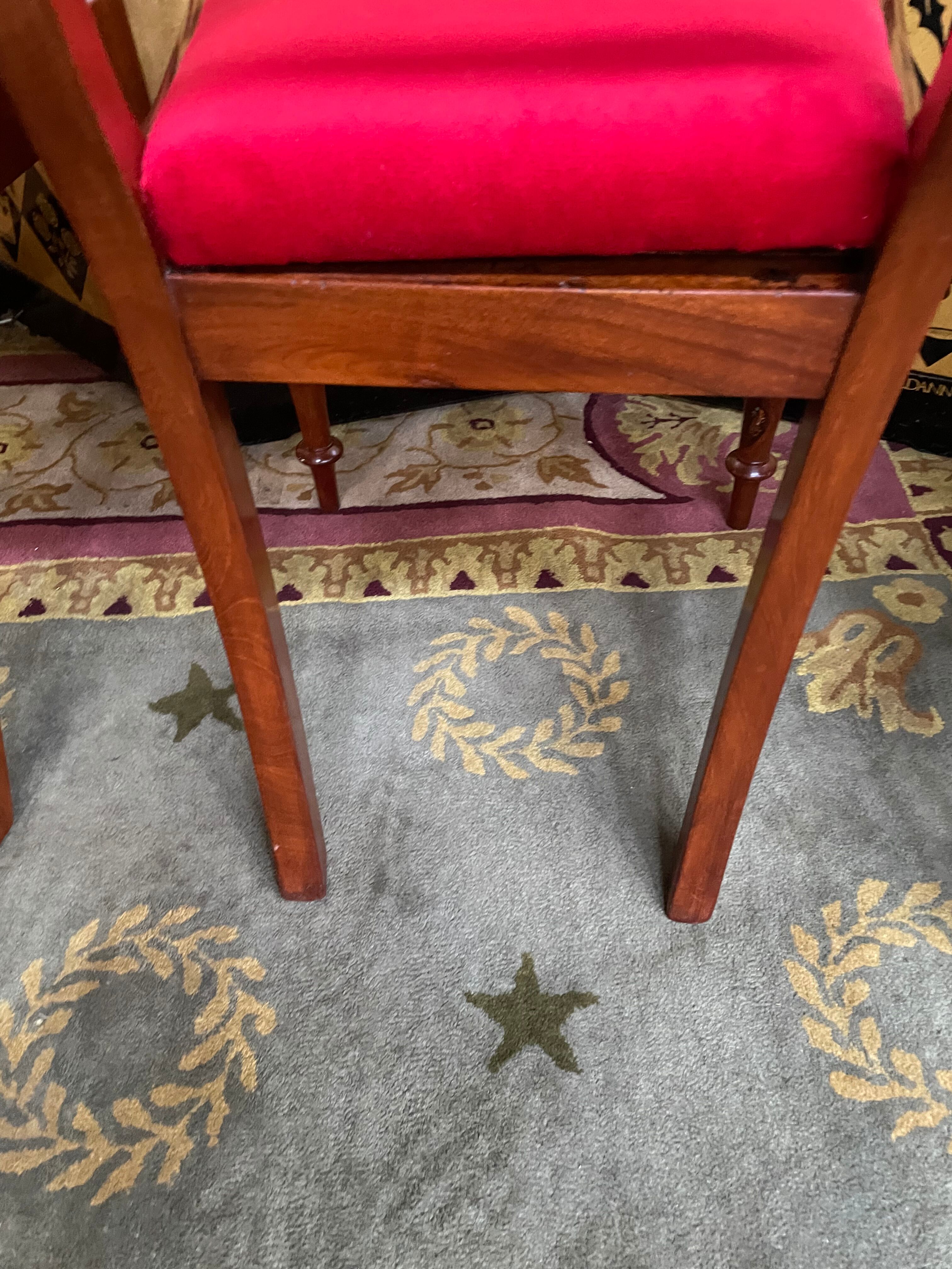 Suite of 6 english mahogany chairs 19th restored