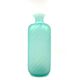 Gino Cenedese, Murano frosted glass aqua green vase, Cenedese, Murano Italy 1970s