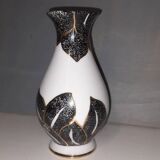 Small vintage vase - leaf decoration - signed "A Mourlon"