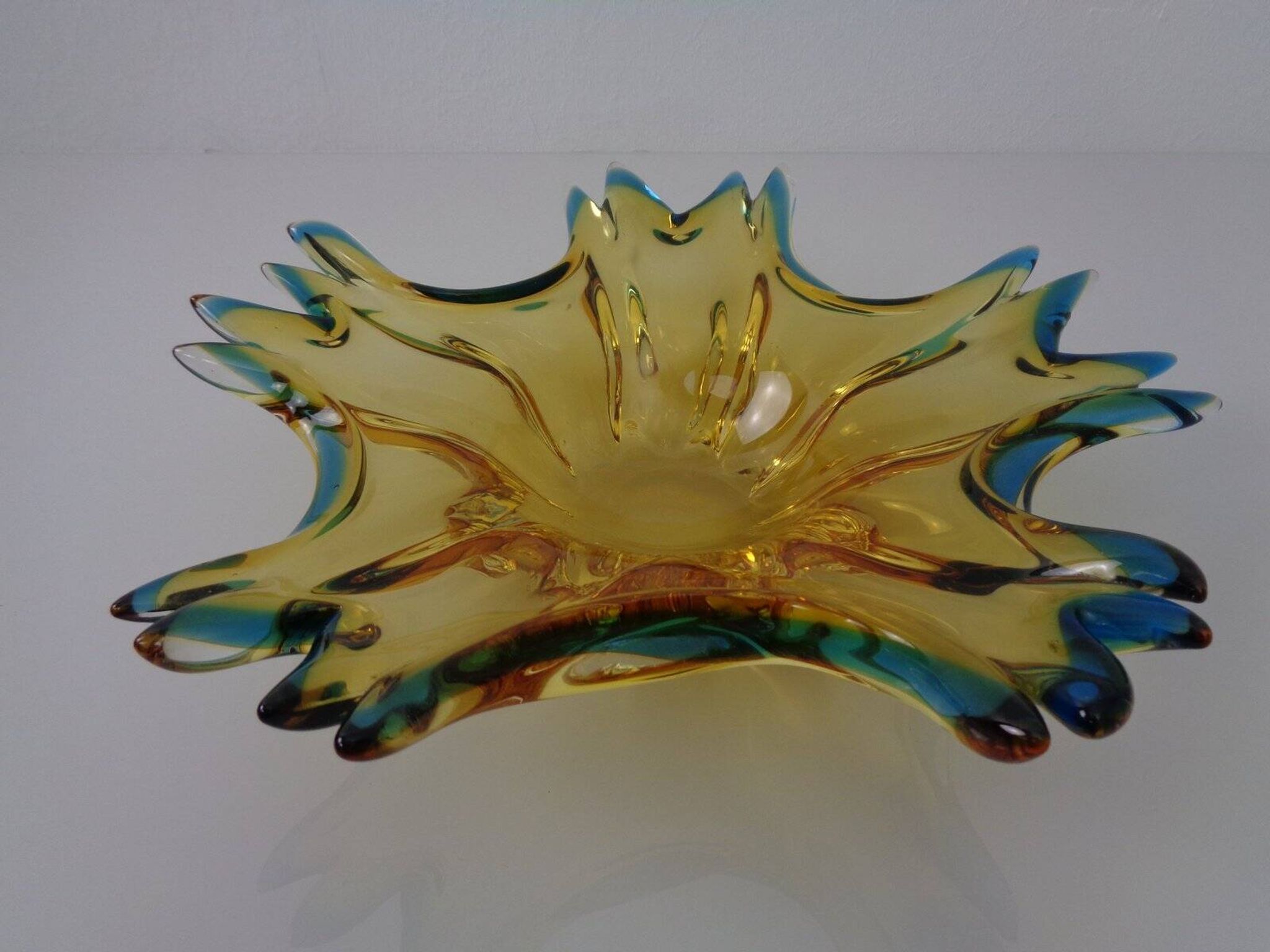 Sommerso Murano Glass Bowl, Italy, 1960s