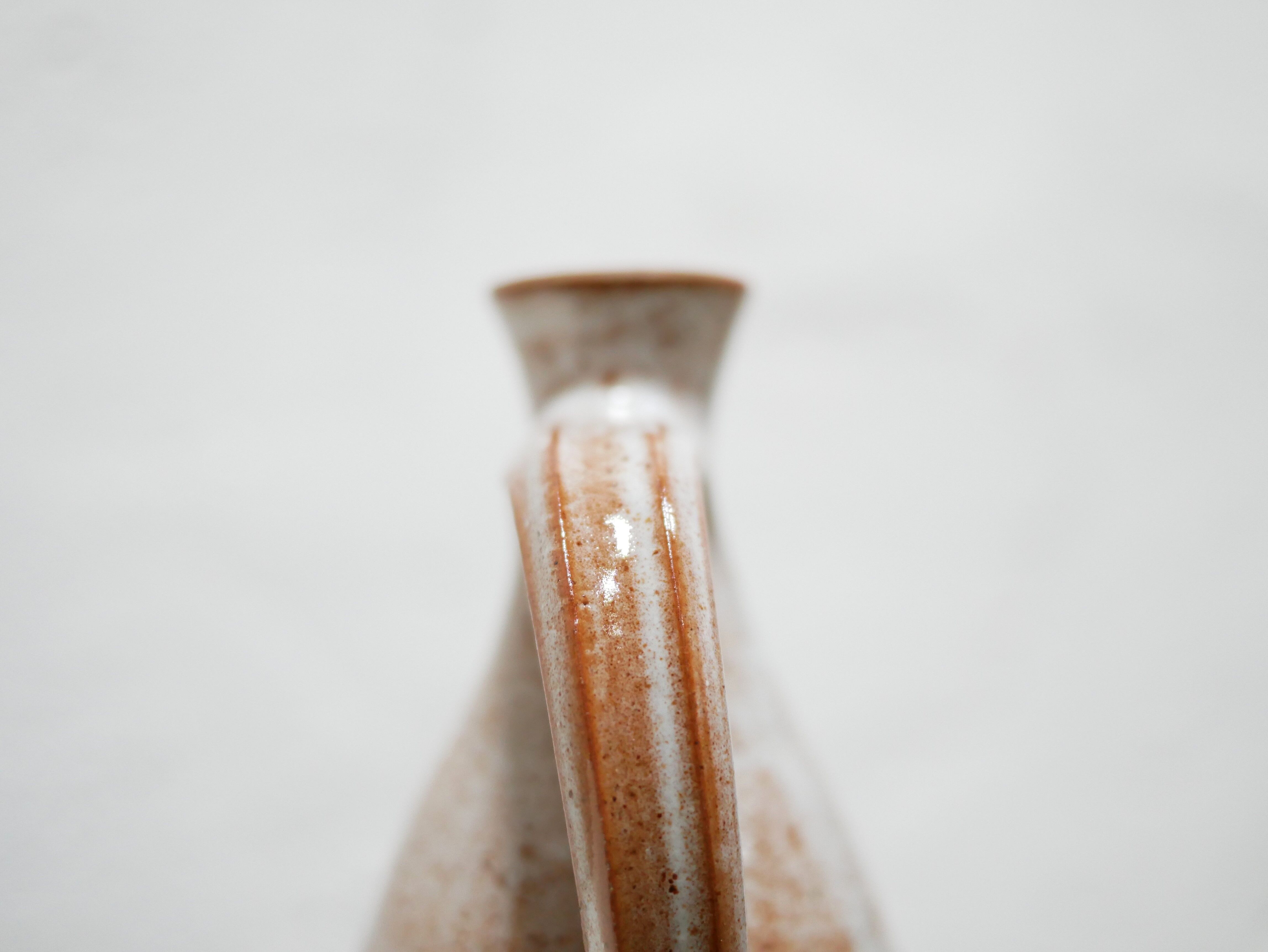 Vintage stoneware decanter by roger jacques, saint amand