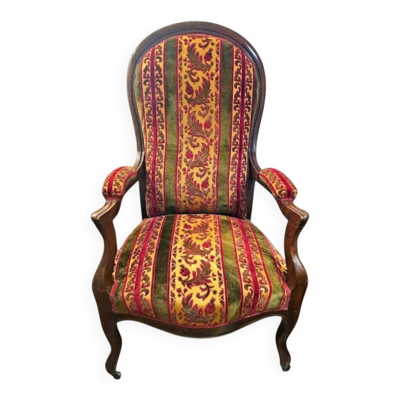Fauteuil Louis-Philippe en bois massif