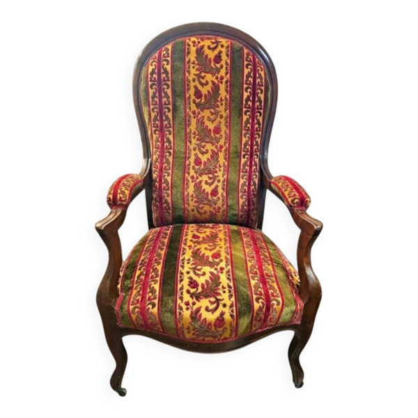 Fauteuil Louis-Philippe en bois massif