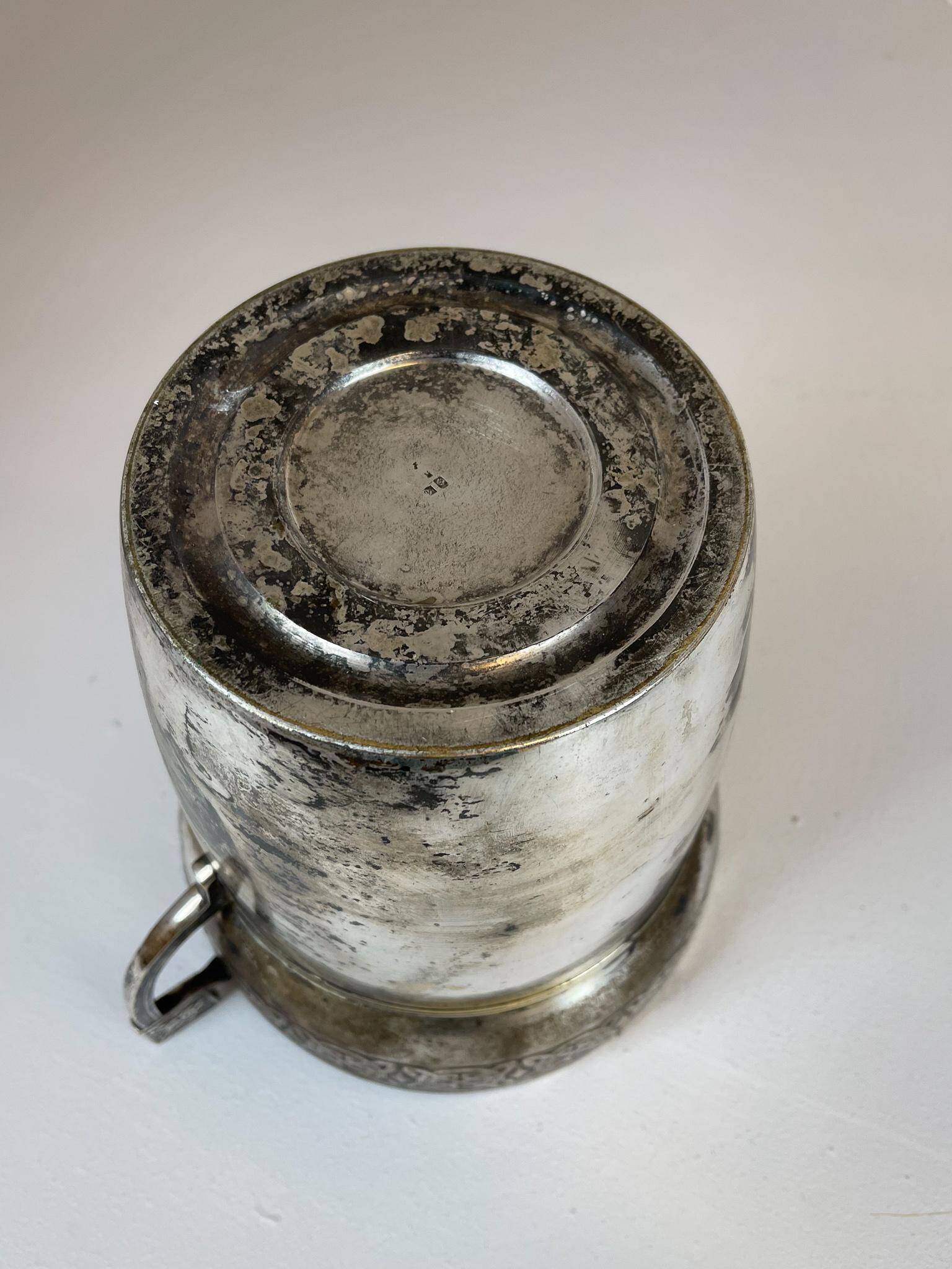 Art Deco champagne cooler with relief pattern, Sweden, 1930s